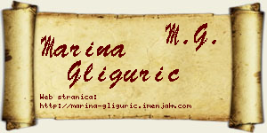 Marina Gligurić vizit kartica